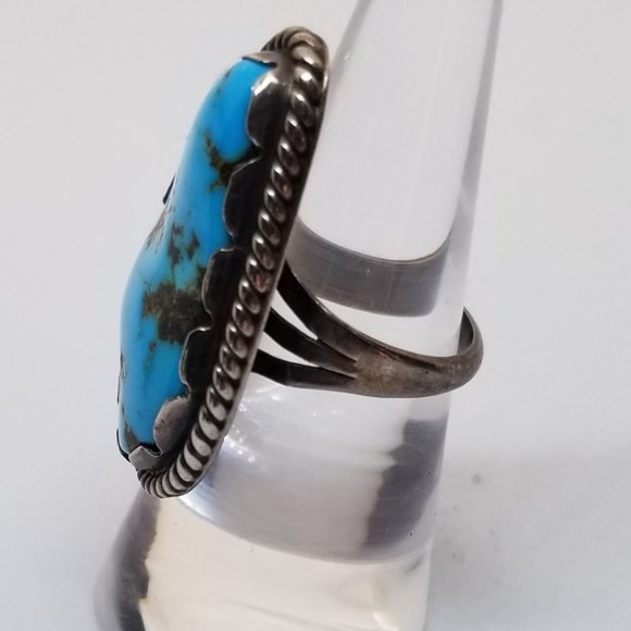 Vintage turquoise Native American ring sz 6.5 - Picture 3 of 5